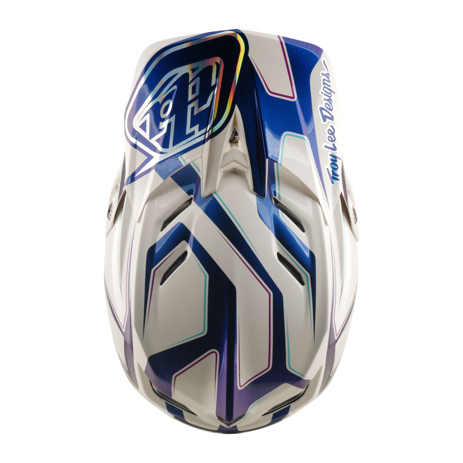 D4 Composite Helmet Flared White / Indigo - Image 4