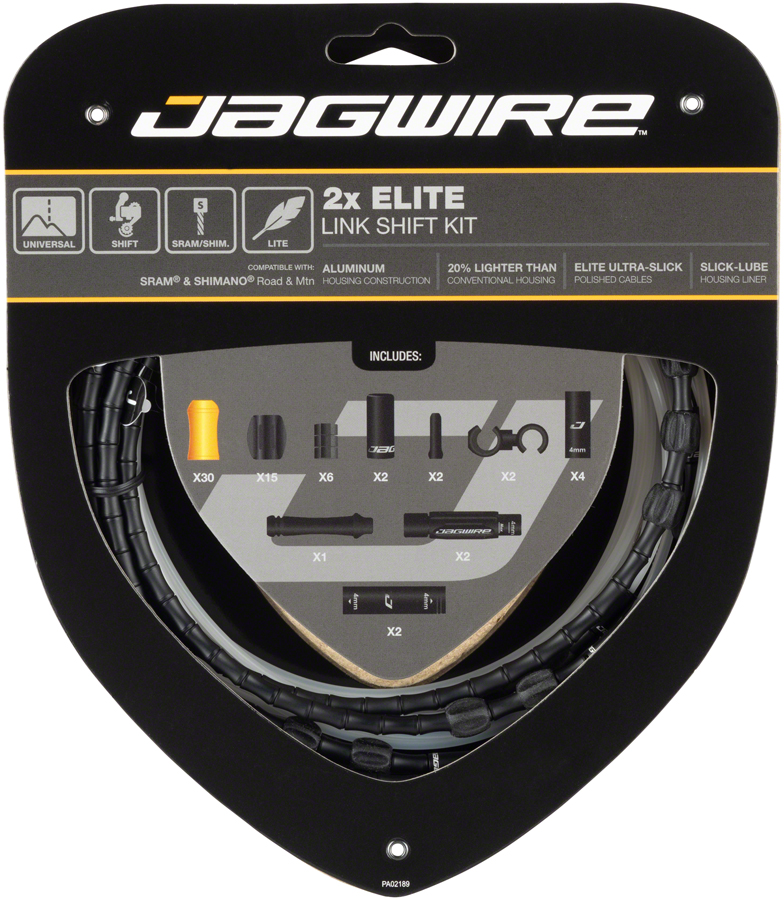 Jagwire 2x Elite Link Shift Cable Kit - SRAM/Shimano Polished Ultra-Slick Cables variant 2