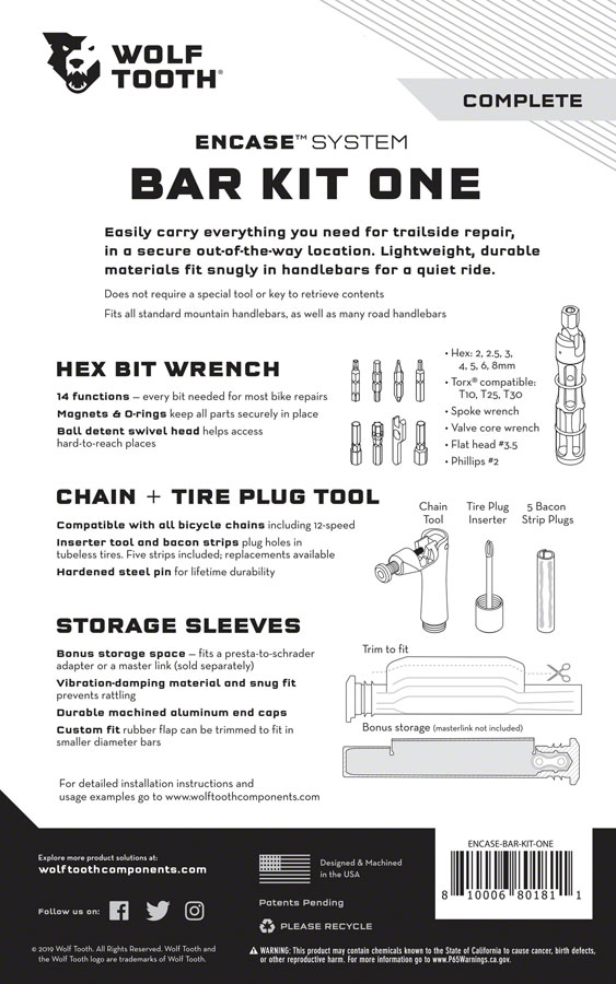 Wolf Tooth EnCase System Bar Kit One - Image 3