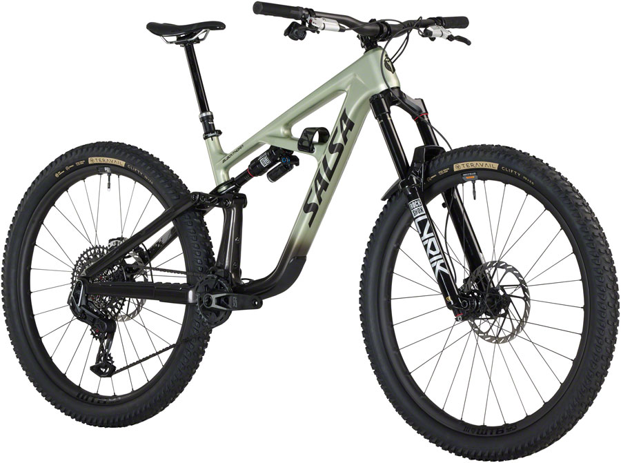 Salsa BLKthorn 145 C XO AXS Transmission Bike - 29" Carbon CoffeeBlack / Sage - Image 2