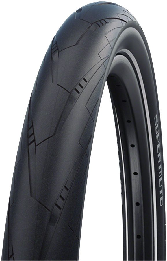 Schwalbe Super Moto Tire - 27.5 x 2.4 Clincher Wire BLK/Reflective Performance Addix RaceGuard DoubleDefense