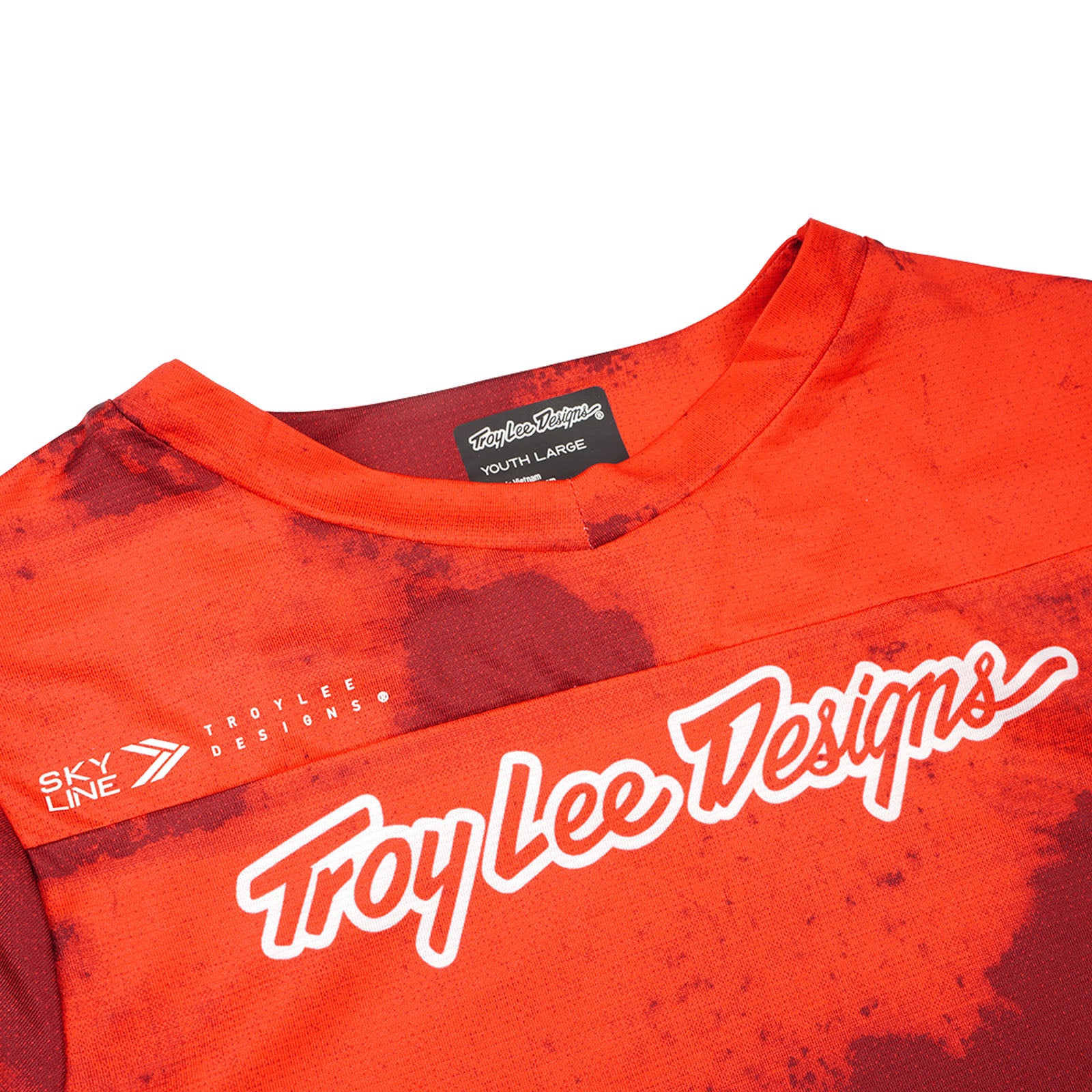 Youth Skyline Short Sleeve Jersey Flared Fiery Red - Image 4