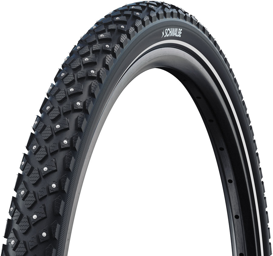 Schwalbe Marathon Winter Plus Tire - 700 x 35 Clincher Wire BLK/Reflex Performance SmartGuard Winter 200 Steel Studs E-25