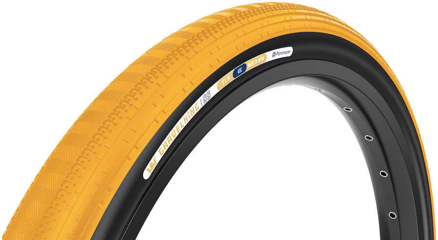 Panaracer GravelKing SS Tire - 700 x 40 Tubeless Folding Honey Butter/Black