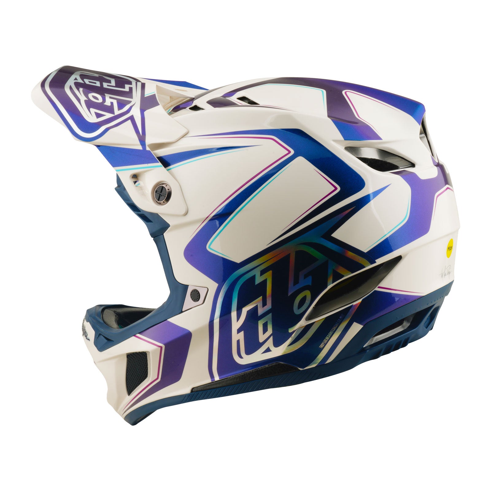 D4 Composite Helmet Flared White / Indigo - Image 5