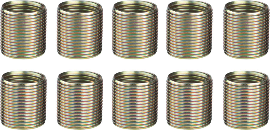 Unior Proprietary Crank Repair Pedal Thread Inserts Right Crankarm 9/16" 10 Pack Brass