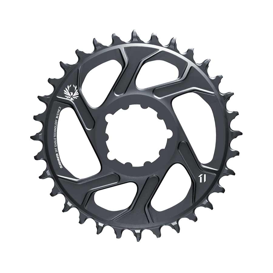 SRAM GX Eagle C1 Chainring Teeth: 30 Speed: 11/12 BCD: Direct Mount Aluminum Grey 3mm