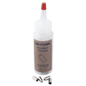 Dia-Compe Ferrules 5mm - Chrome, 100/Count