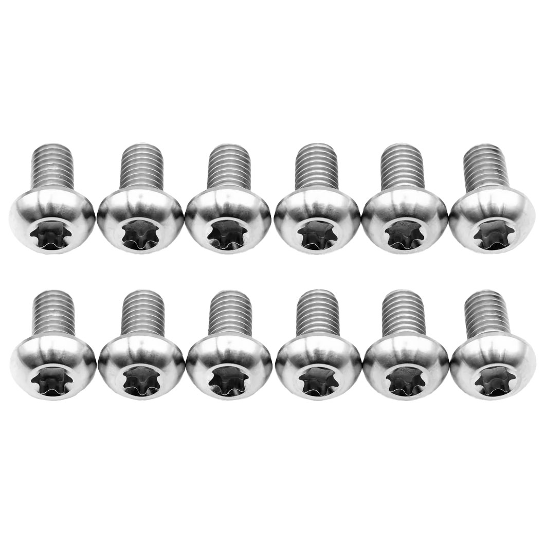 Better Bolts Titanium Buttonhead Rotor Bolt Kit Silver 12/Count