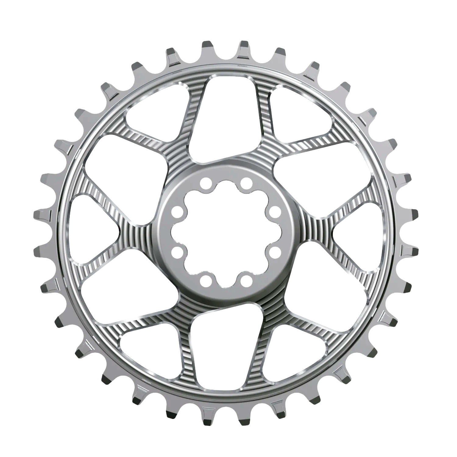 Works Components Round Chainring SRAM 8-Bolt 32T Boost 3mm Slv