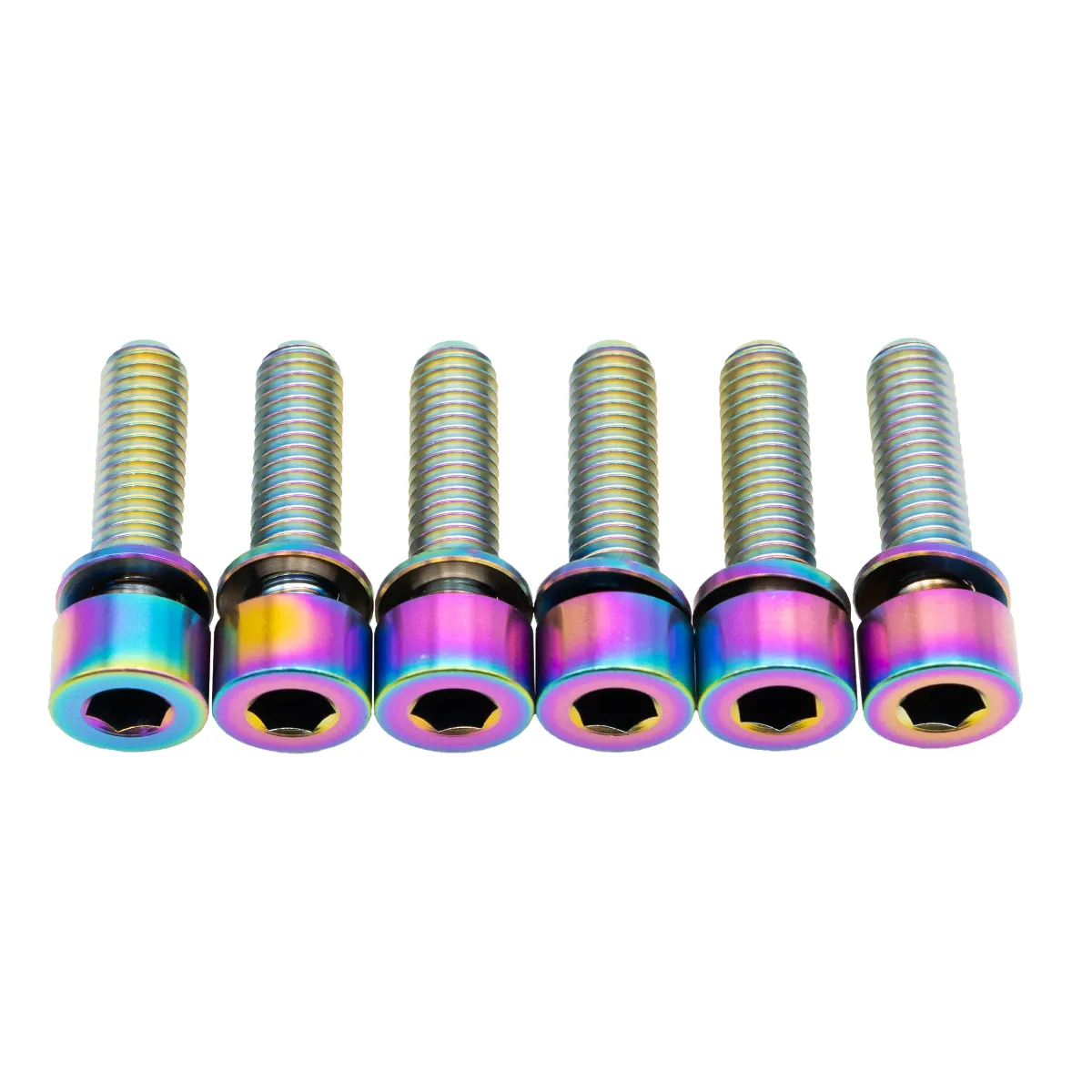 Better Bolts Industry Nine Ti Stem Bolt Kit Rainbow 6/Count