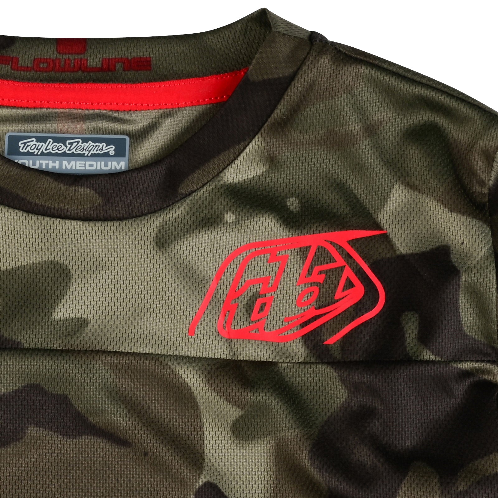Youth Flowline LS Jersey Spray Camo Army - Image 2