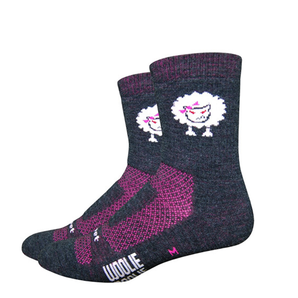 DeFeet Woolie Boolie 4" Baaad Sheep Socks - Charcoal