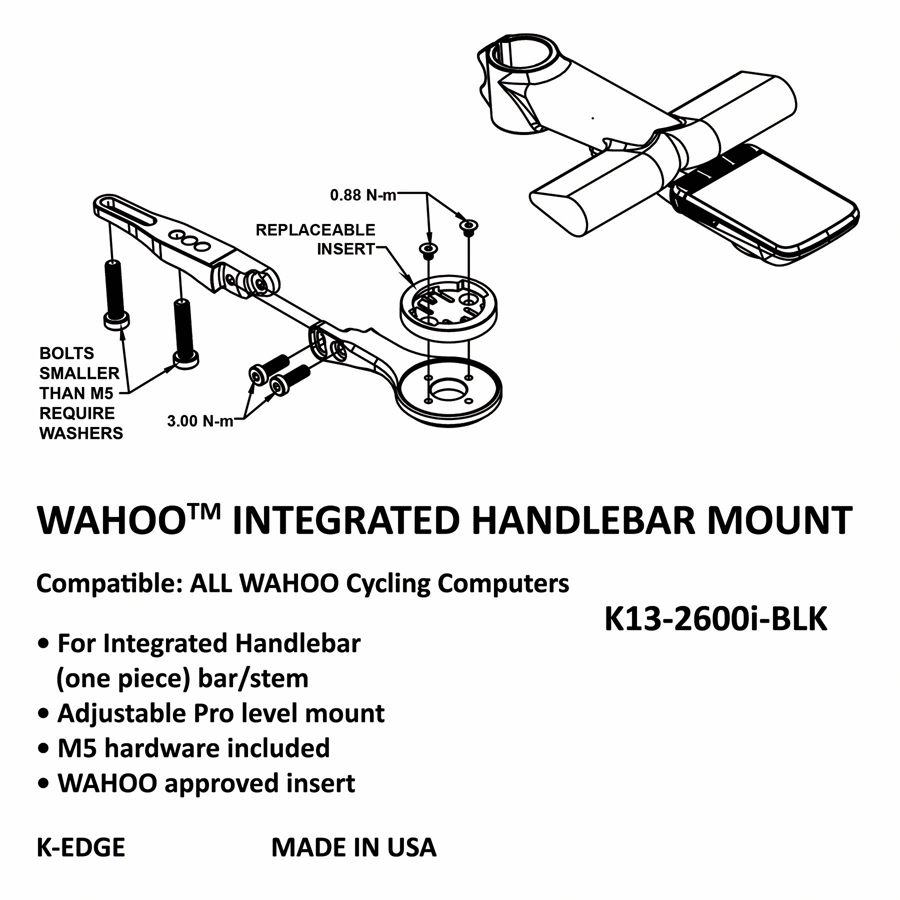 K-Edge Wahoo Integrated Handlebar System Mount - Image 3