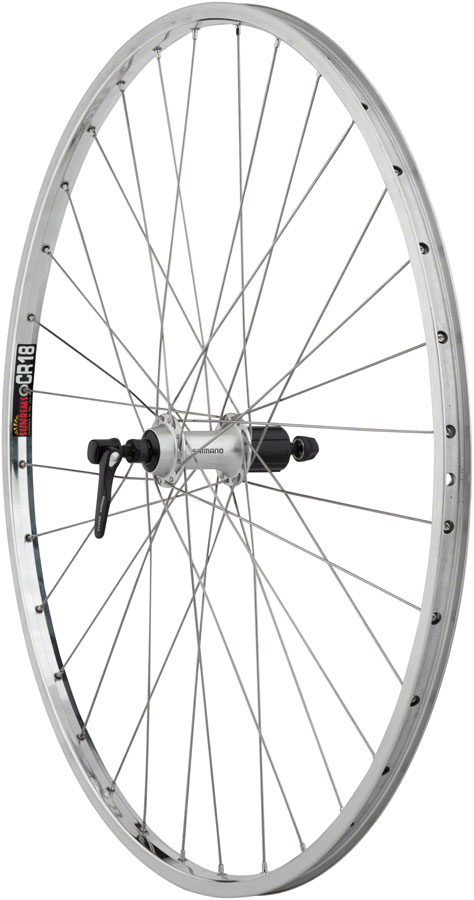 Quality Wheels CR-18 Rear Wheel - 27" QR x 130mm Rim Brake HG 10 Polished/Silver Clincher 32H