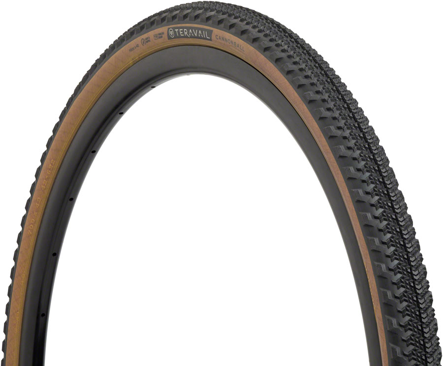 Teravail Cannonball Tire - 700 x 42 - Tubeless Folding Tan Durable Fast Compound Teravail Cannonball Tire - 700 x 42 - Tubeless Folding Tan Durable Fast Compound