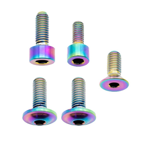 Better Bolts Fox 34 Fork Ti Bolt Kit Grip/Rhythm Rainbow 5/Count