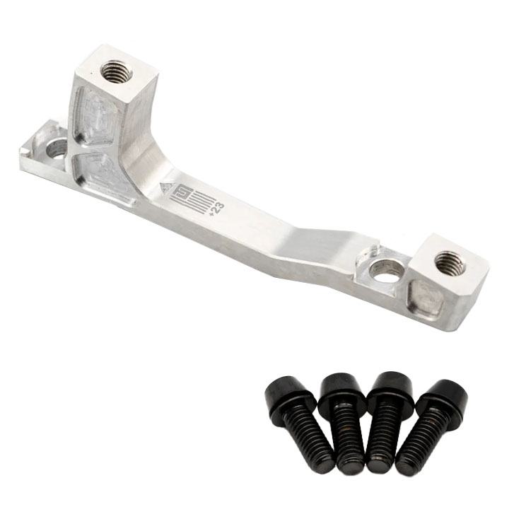 Freedom Coast Post Mount Brake Adapter 160/180mm+23 Silver