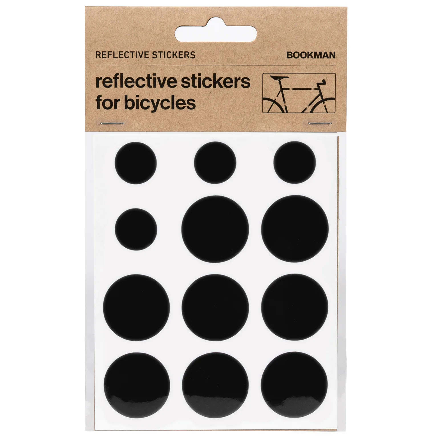 Bookman Visibility Reflective Stickers Dots Black Bookman Visibility Reflective Stickers Dots Black