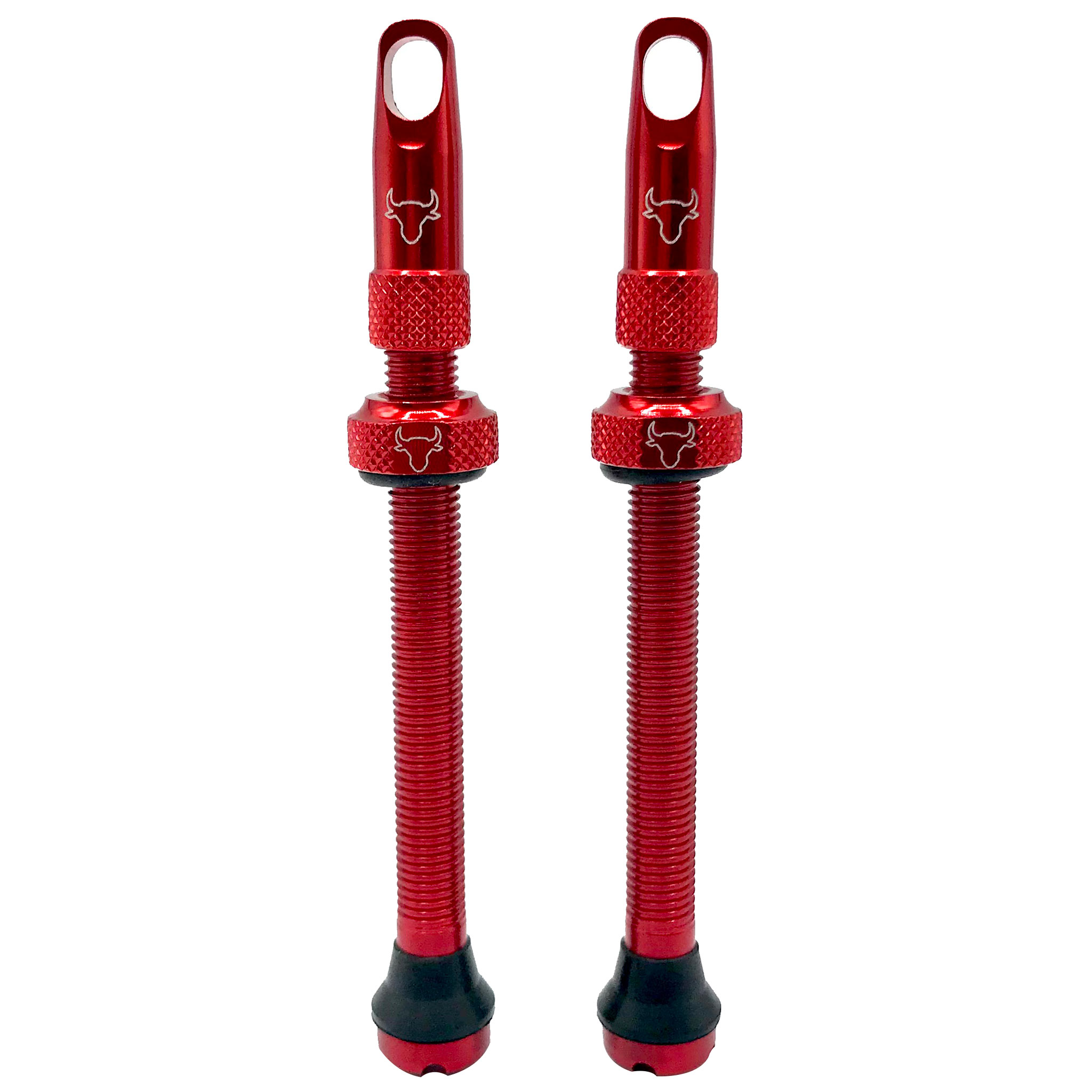 Hold Fast Cycling Tubeless Valve Stem 65mm (Pair) - Red Hold Fast Cycling Tubeless Valve Stem 65mm (Pair) - Red