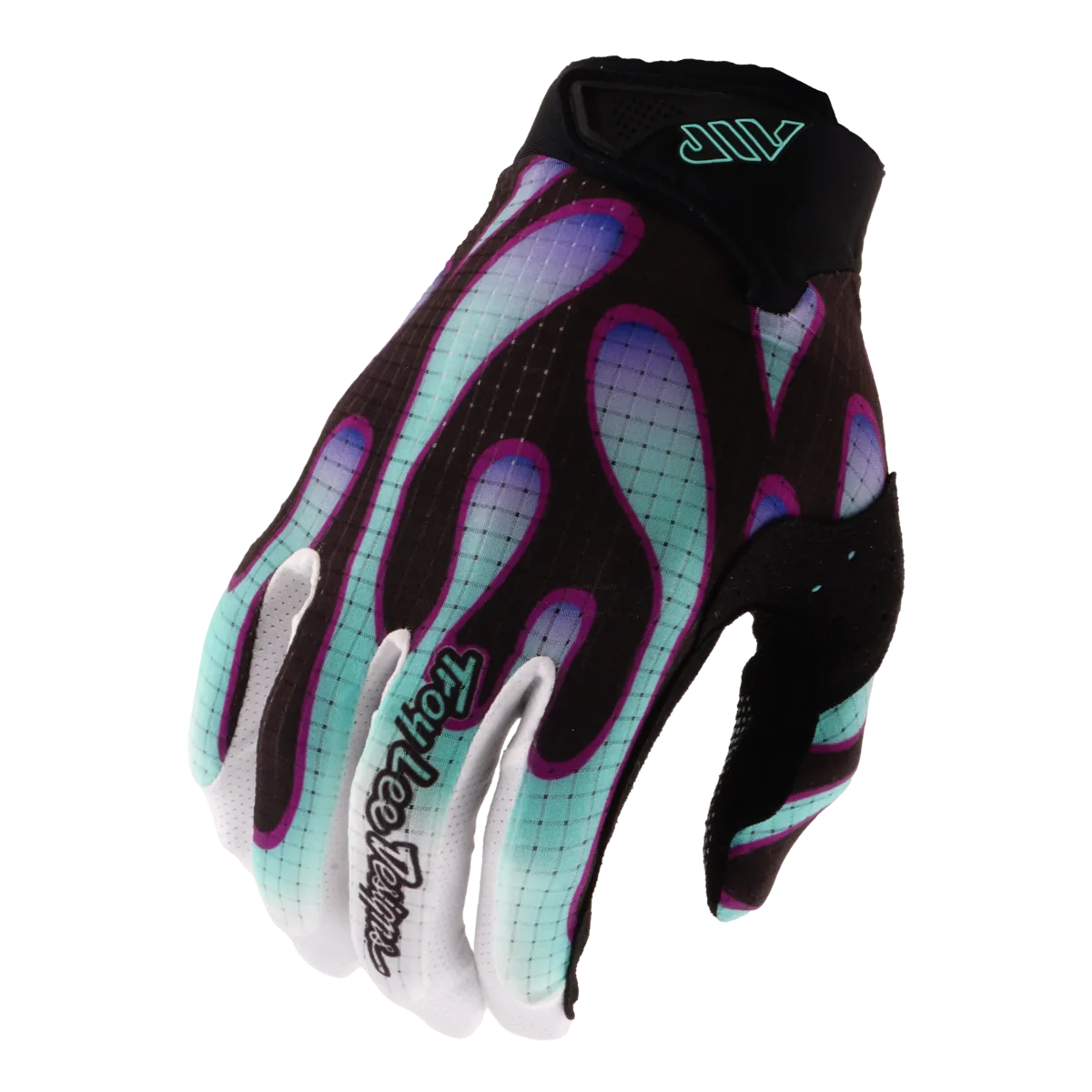 Youth Air Glove Overspray Black / Real Teal Youth Air Glove Overspray Black / Real Teal