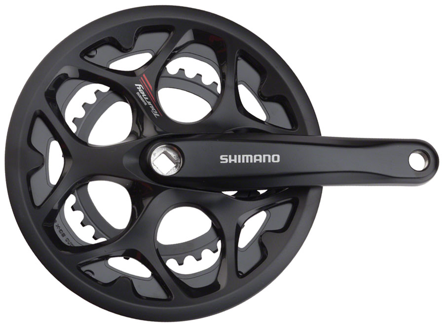 Shimano Tourney FC-A070 Crankset - 170mm 7/8-Speed Riveted Square Taper JIS Spindle Interface, Black