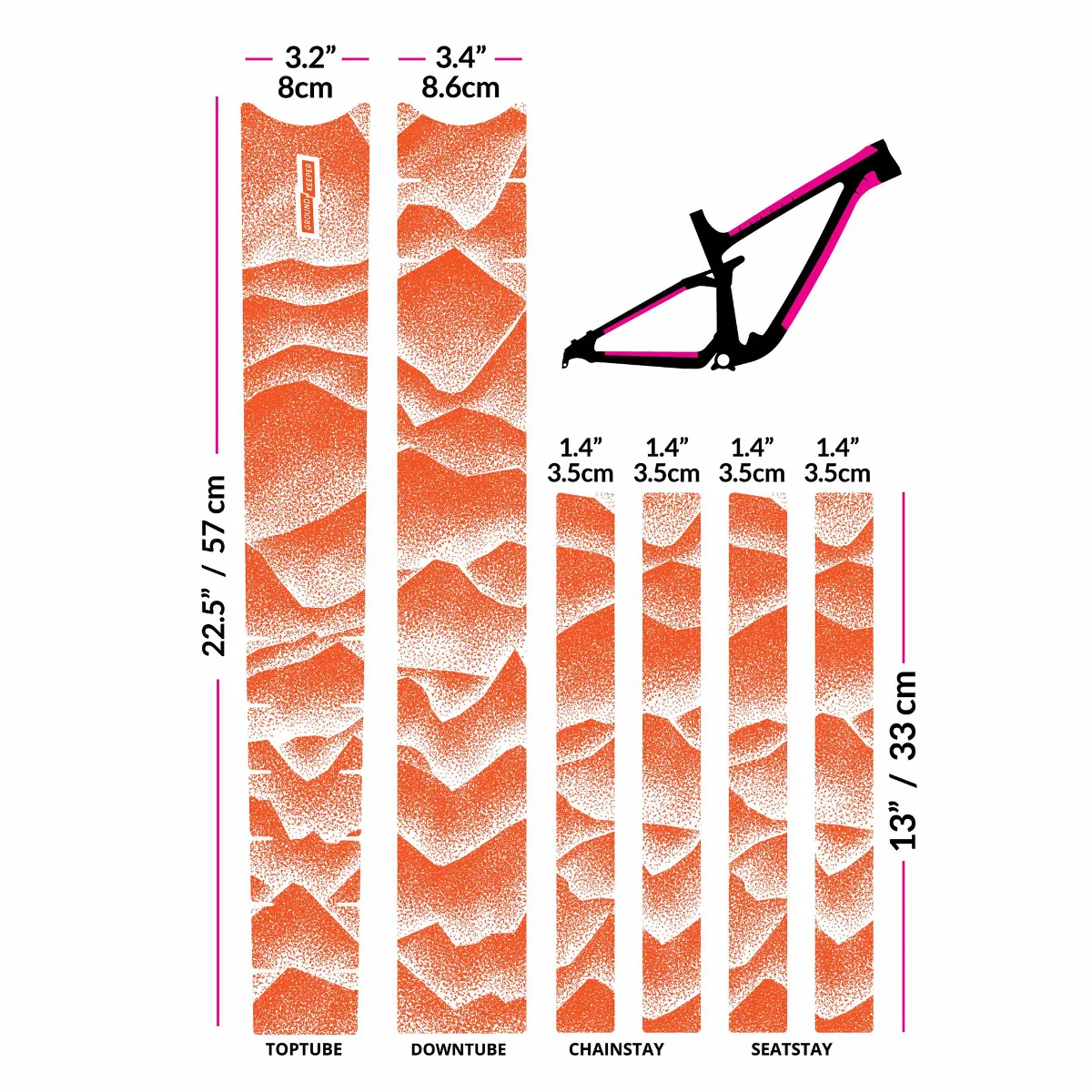 Ground Keeper Frame Keeper Ridgelines Tangerine Glossy  