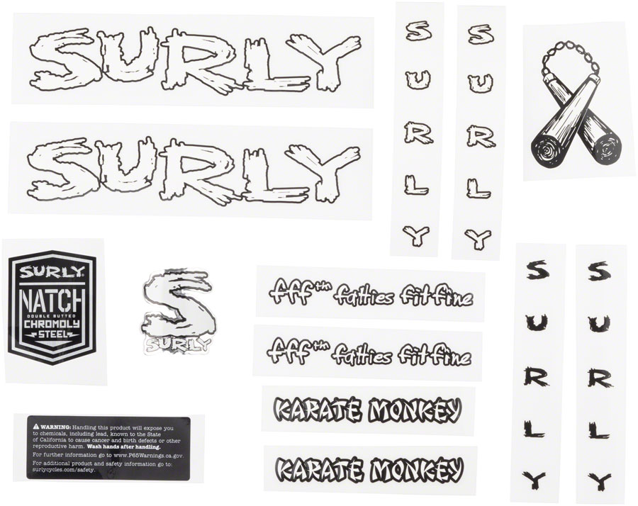 Surly Karate Monkey Frame Decal Set variant 2