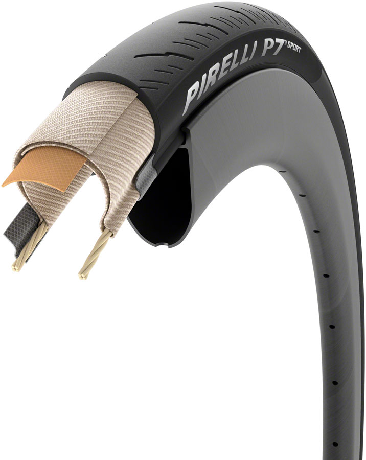 Pirelli P7 Sport Tire - 700c, Clincher, Folding, Black - Image 4