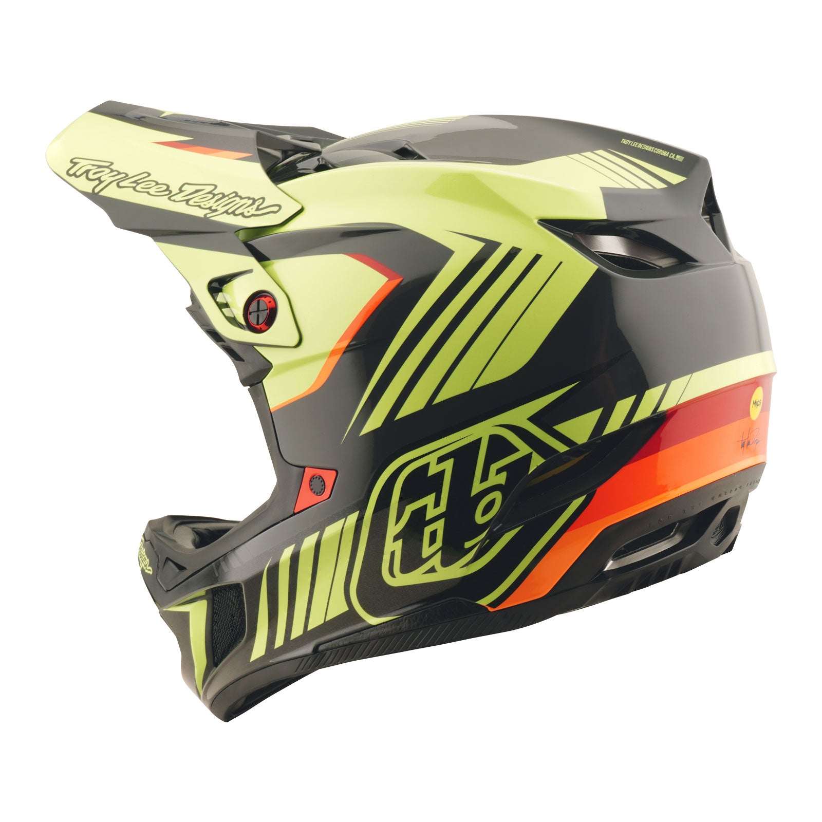 D4 Polyacrylite Helmet Qualifer Black / Yellow - Image 2