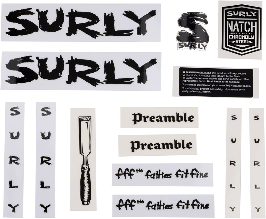 Surly Preamble Decal Set variant 2
