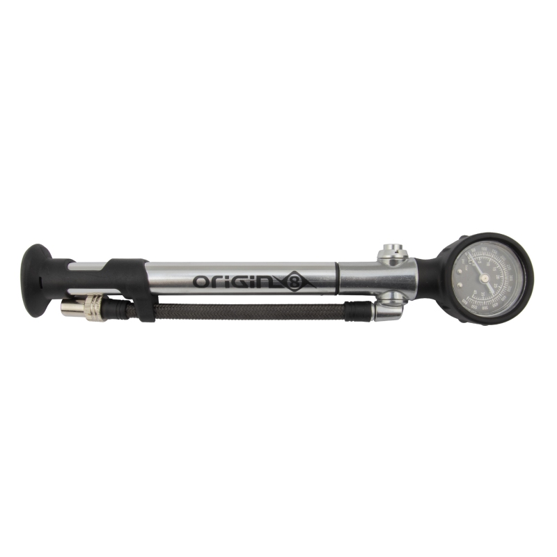 Origin8 Airaid Shock Pump Shock Pump 1.75` Analog SV 600psi 10.5` Aluminum Silver/Black