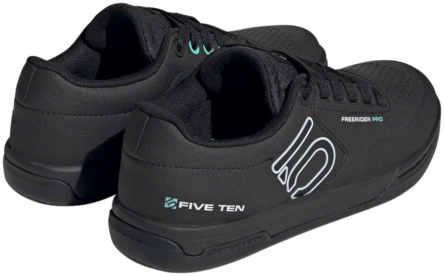 Five Ten Freerider Pro Flat Shoes - Women's, Core Black/Crystal White/Acid Mint - Image 2
