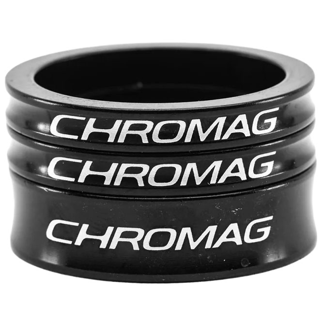 Chromag Headset Spacer Set 2x5mm 1x10mm Black Chromag Headset Spacer Set 2x5mm 1x10mm Black