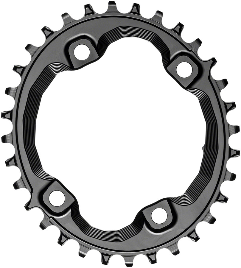 absoluteBLACK Oval 96 BCD Chainring Shimano XT M8000 - 30t 96 Shimano Asymmetric BCD 4-Bolt Narrow-Wide BLK variant 2