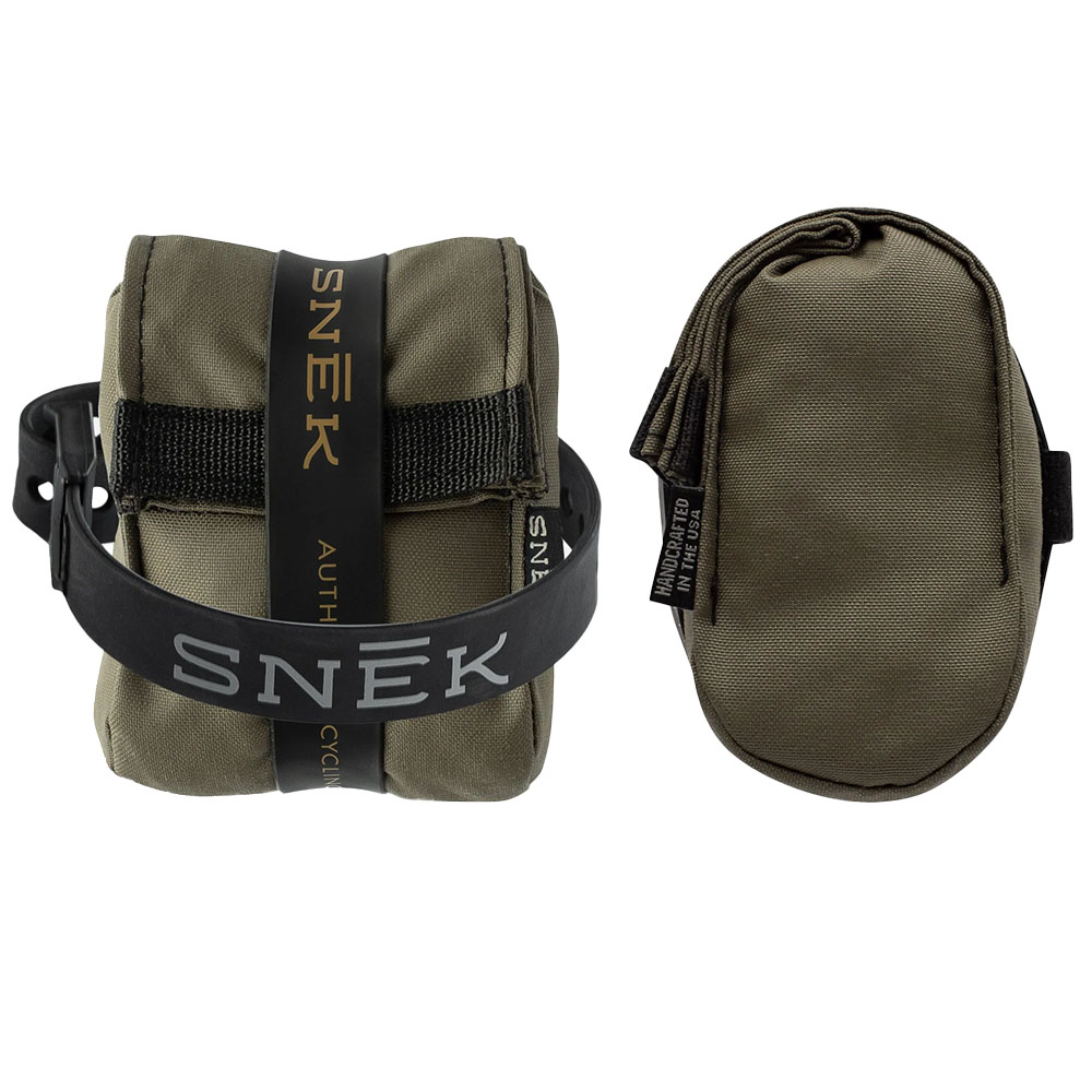 Snek Roll Top Saddle And Frame Bag - Olive Snek Roll Top Saddle And Frame Bag - Olive