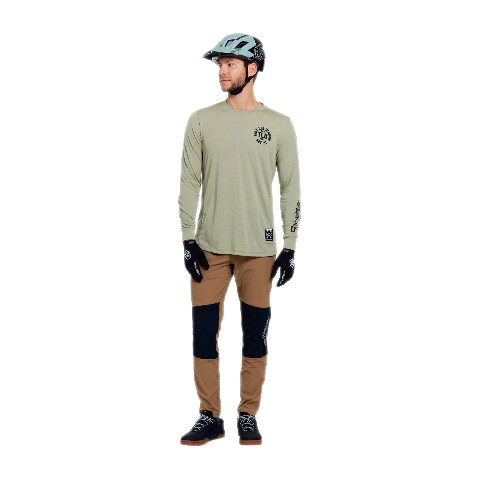Skyline Ride LS Tee Stamps Sage - Image 9