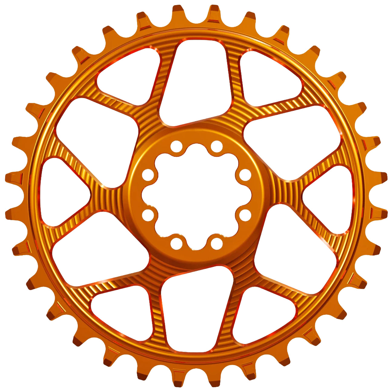 Works Components Round Chainring SRAM 8-Bolt 30T Boost 3mm Orange