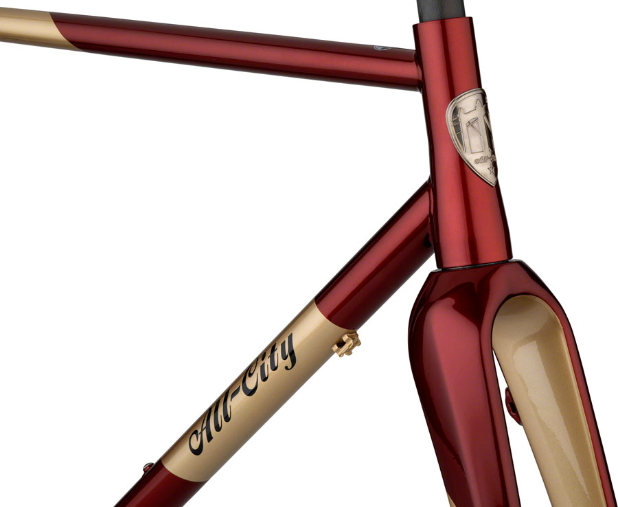 All-City Cosmic Stallion Frameset - 700c, Steel, Currant and Cream - Image 2