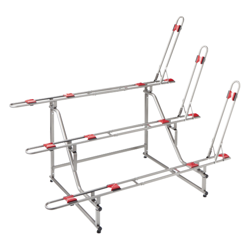 Minoura EBS-3 3-Tier HD Bike Stand  3 Bikes Steel Silver EBS-3