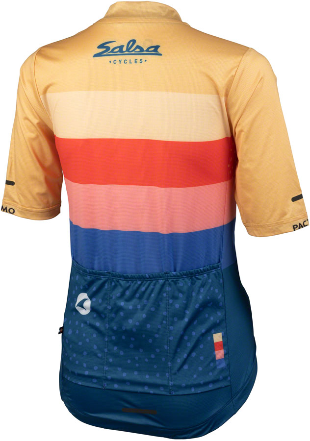 Salsa Team Polytone Women's Jersey- Goldenrod Dark Blue w/ Stripes - Image 2