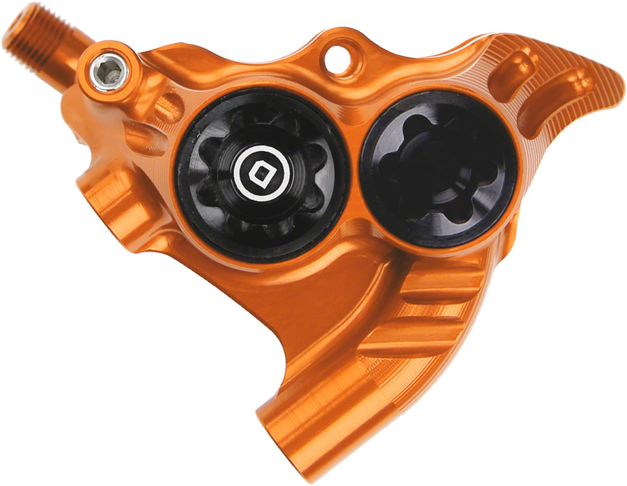 Hope RX4+ Disc Brake Caliper - Flat Mount Rear +20mm DOT Type Orange Hope RX4+ Disc Brake Caliper - Flat Mount Rear +20mm DOT Type Orange