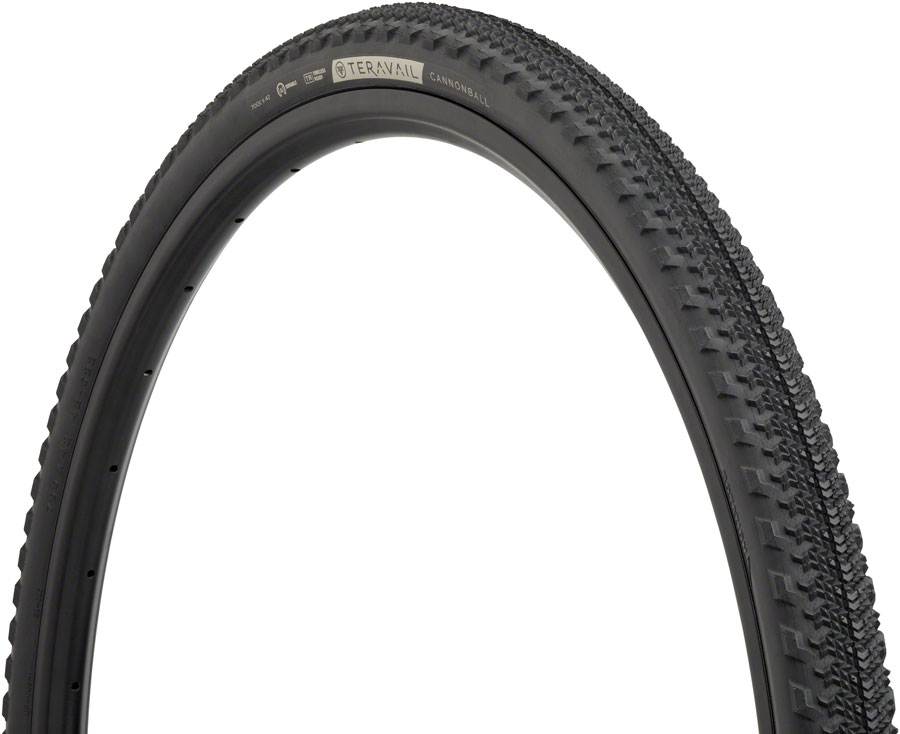 Teravail Cannonball Tire - 700 x 42 Tubeless Folding Black Light and Supple Teravail Cannonball Tire - 700 x 42 Tubeless Folding Black Light and Supple