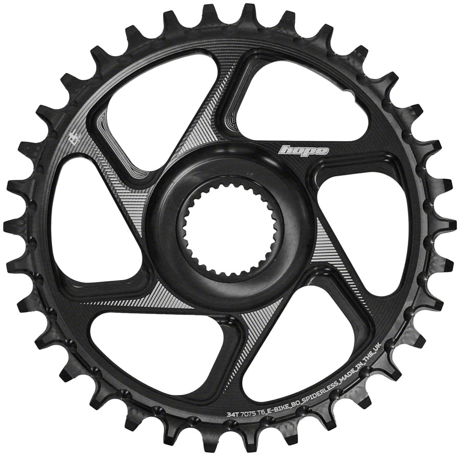 Hope Spiderless Chainring - R22, Ebike, Bosch, Black
