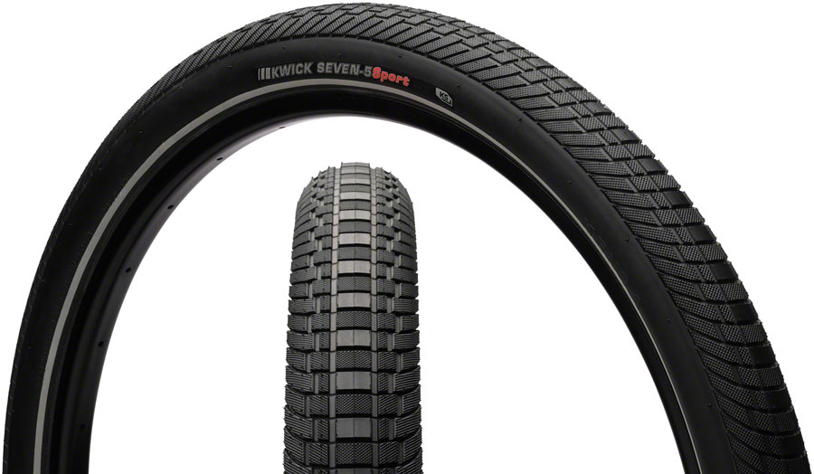 Kenda Kwick Seven.5 Tire - 27.5" Clincher Wire, Black/Reflective, 60tpi KS