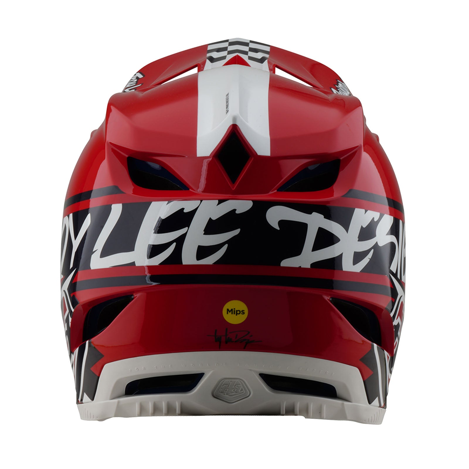 D4 Polyacrylite Helmet Fifty-50 White / Red - Image 3