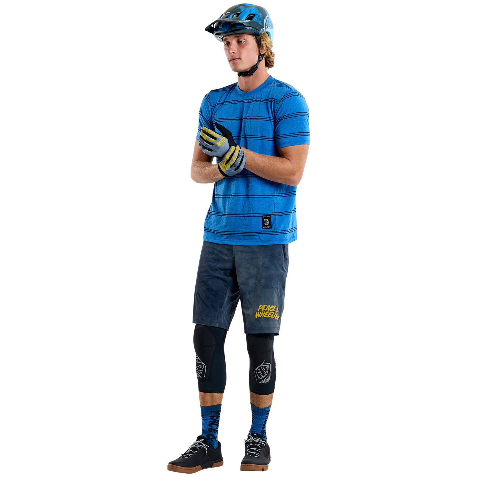 Skyline Short Sleeve Ride Tee Washed Out Cobalt - Image 5