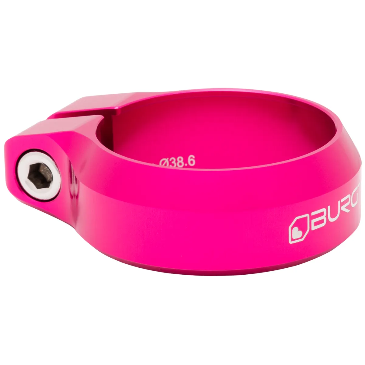 Burgtec Seat Clamp 38.6mm Toxic Barbie Pink Burgtec Seat Clamp 38.6mm Toxic Barbie Pink