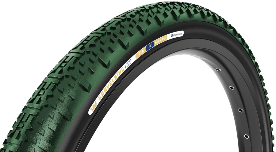 Panaracer GravelKing X1 Tire - 700 x 40 Clincher Folding  British Racing Green/BLK