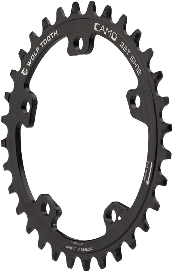Wolf Tooth CAMO Aluminum Chainring -  12-Speed Hyperglide+ Chain